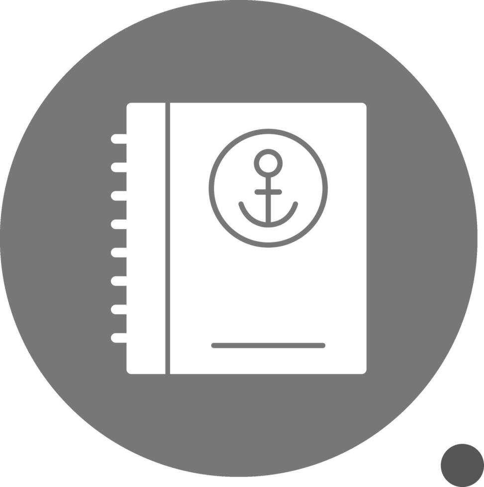 Ship-s log Glyph Shadow Icon vector