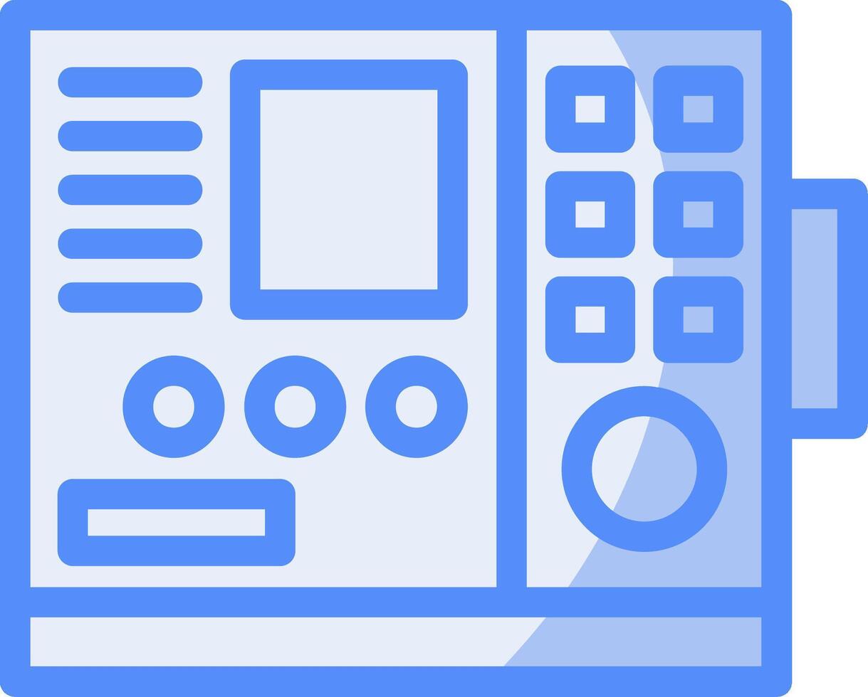 Ship-s radio Line Filled Blue Icon vector
