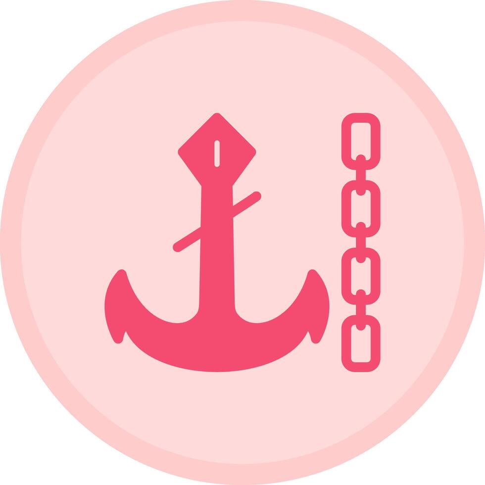 Anchor chain Multicolor Circle Icon vector