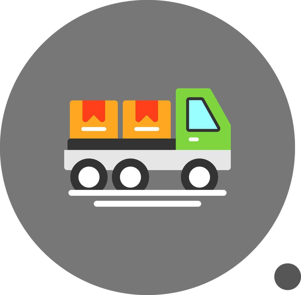 Shipping Flat Shadow Icon vector