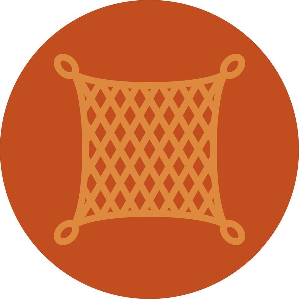 Fishing net Line Multi color Icon vector