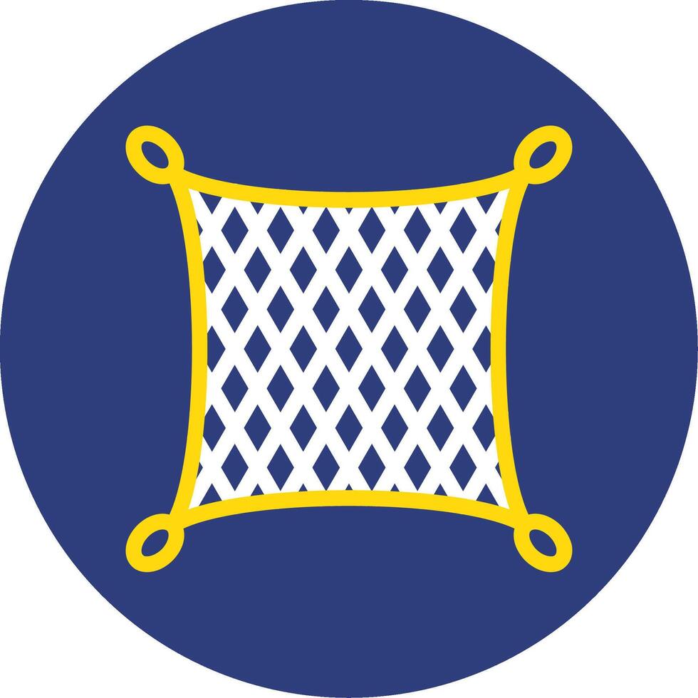 Fishing net Dual Line Circle Icon vector
