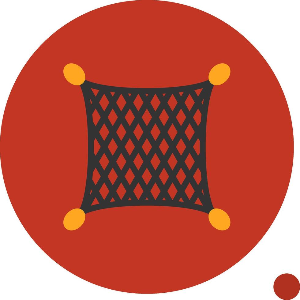 Fishing net Flat Shadow Icon vector