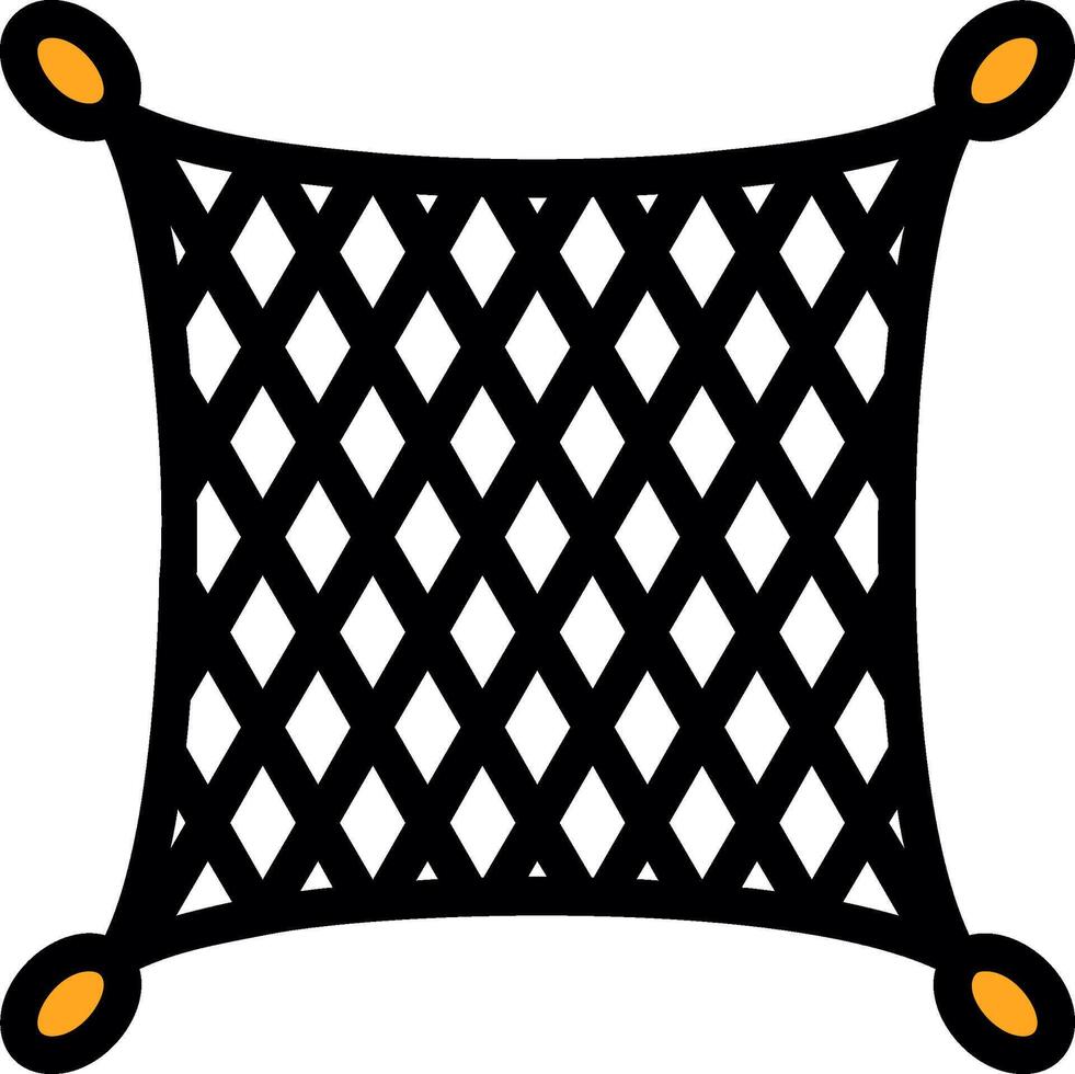 Fishing net Line Filled Icon vector