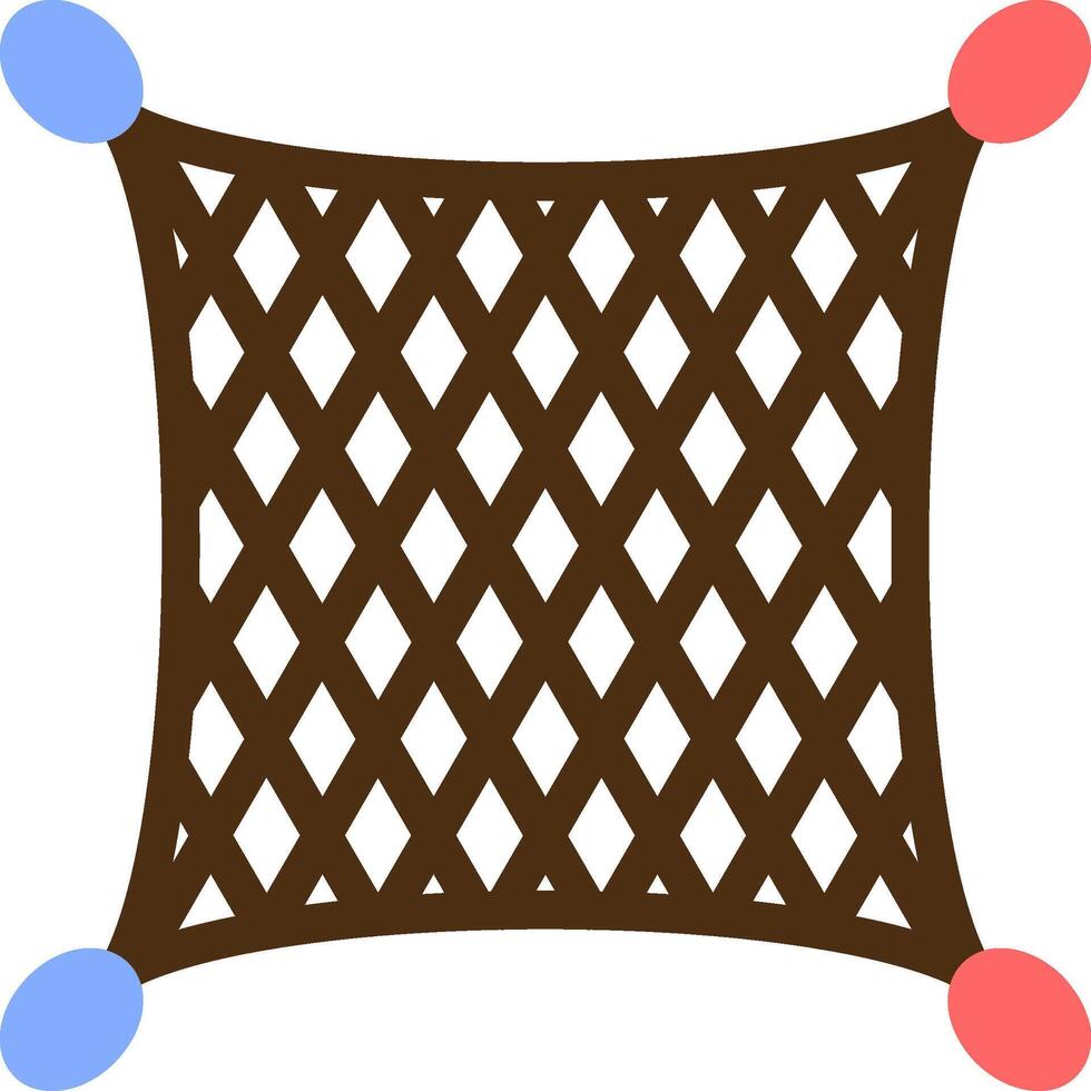 Fishing net Color Filled Icon vector