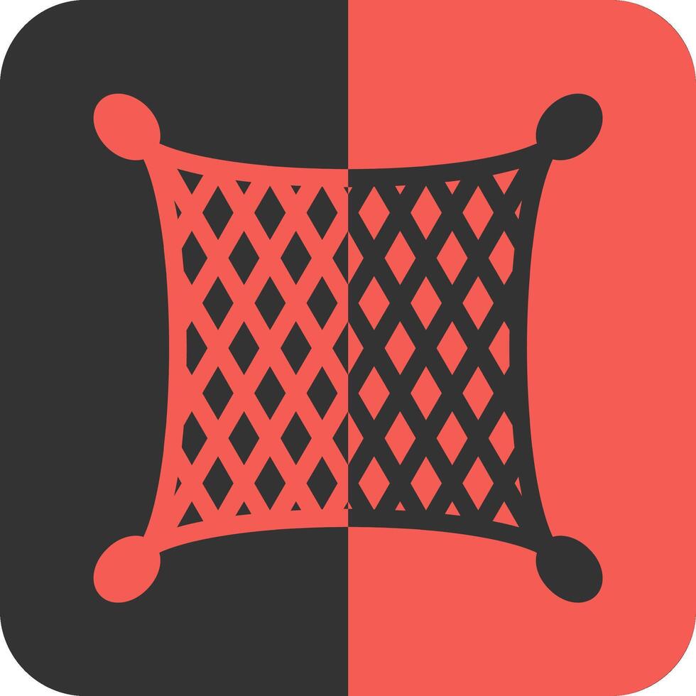 Fishing net Red Inverse Icon vector