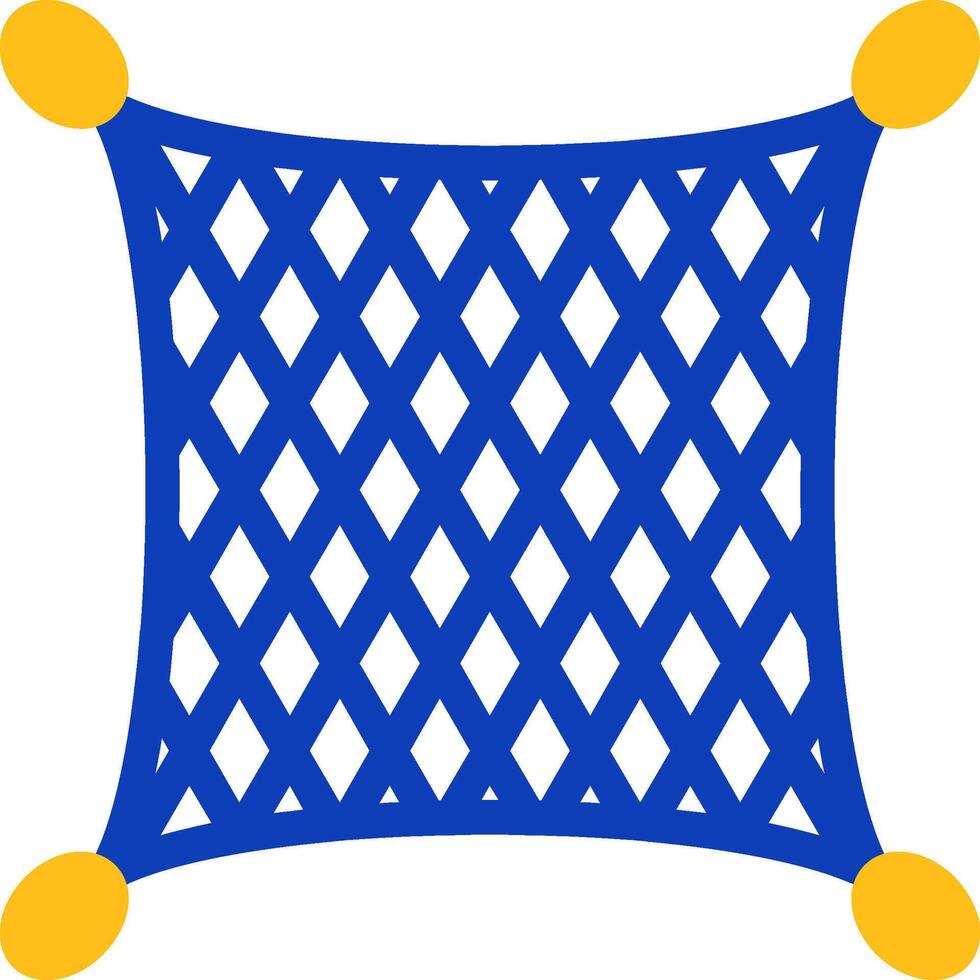 Fishing net Flat Two Color Icon vector