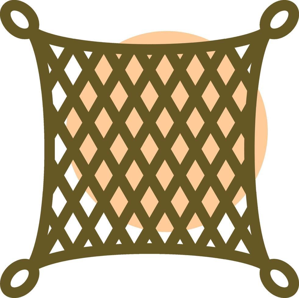 Fishing net Linear Circle Icon vector