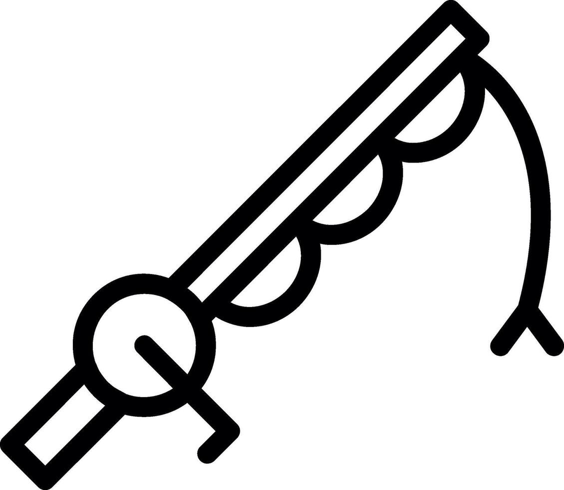 Fishing rod Line Icon vector