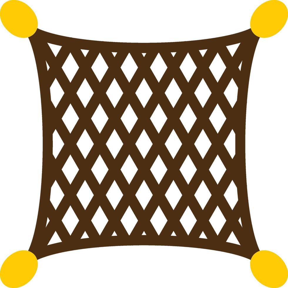 Fishing net Yellow Lieanr Circle Icon vector