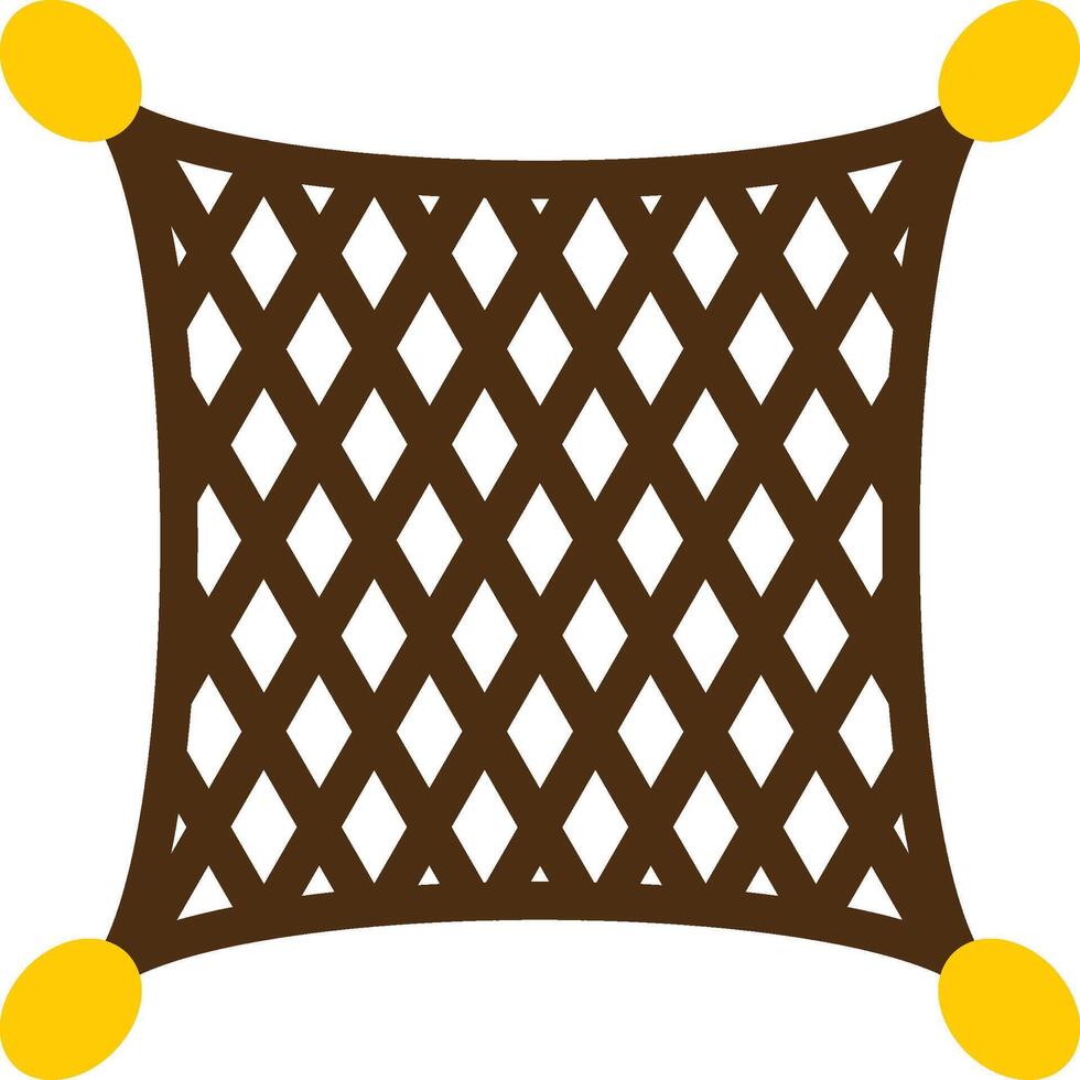 Fishing net Yellow Lieanr Circle Icon vector