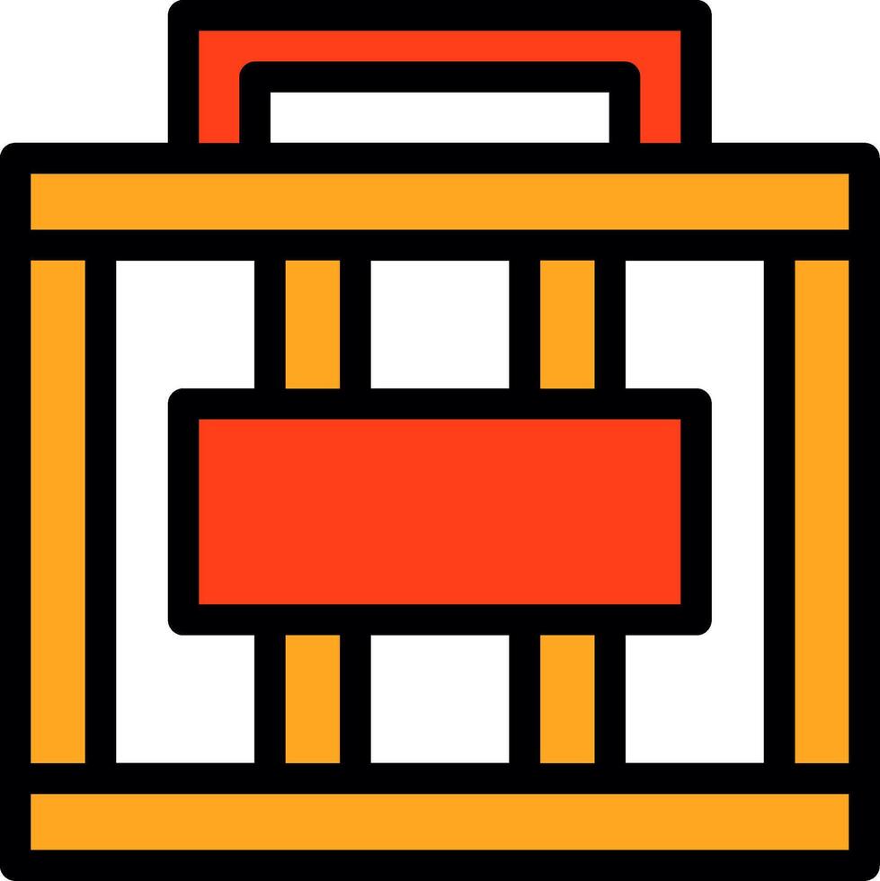 Lobster trap Line Filled Icon vector