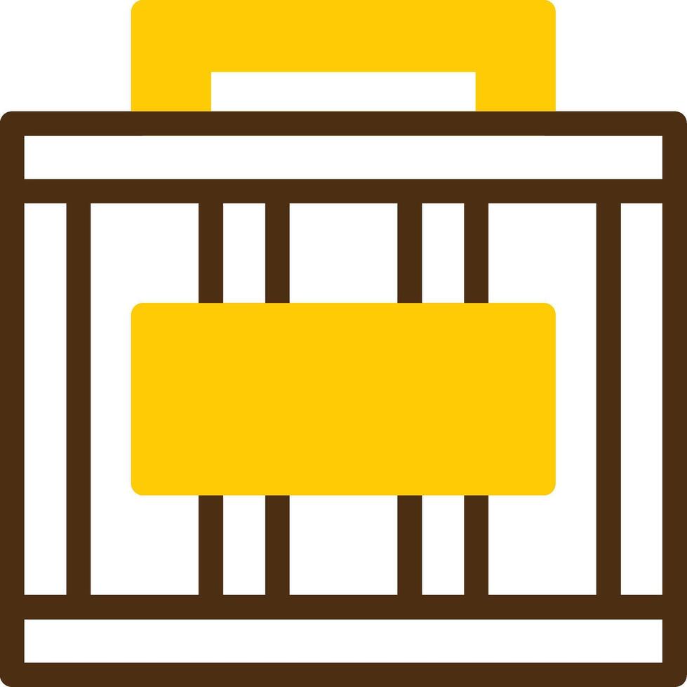 Lobster trap Yellow Lieanr Circle Icon vector