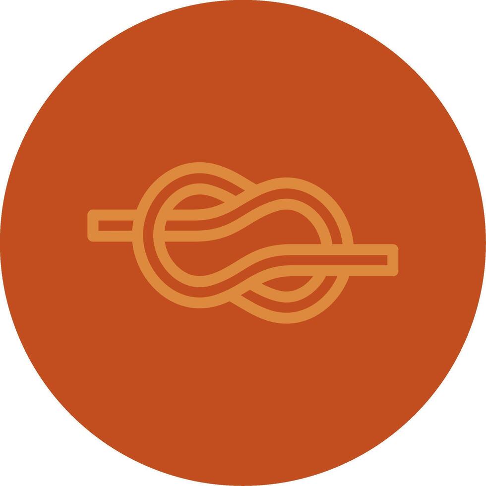 Nautical knot Line Multi color Icon vector