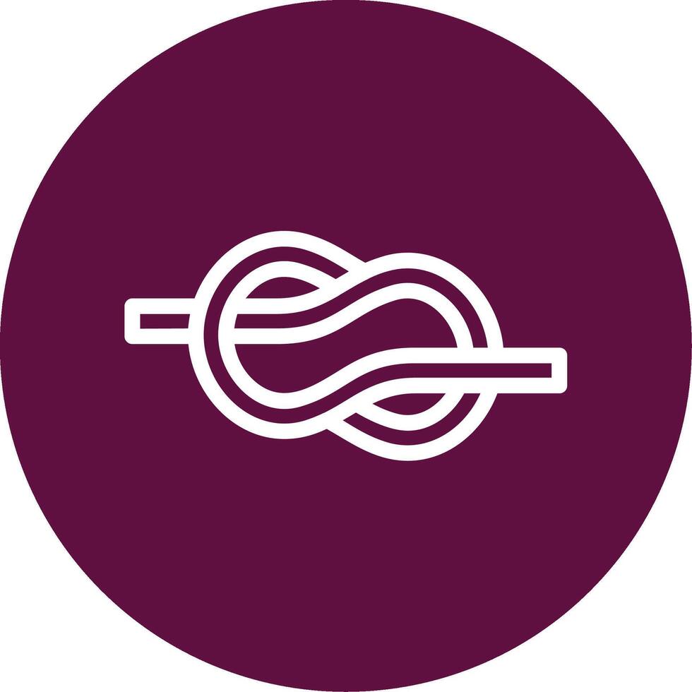 Nautical knot Outline Circle Icon vector