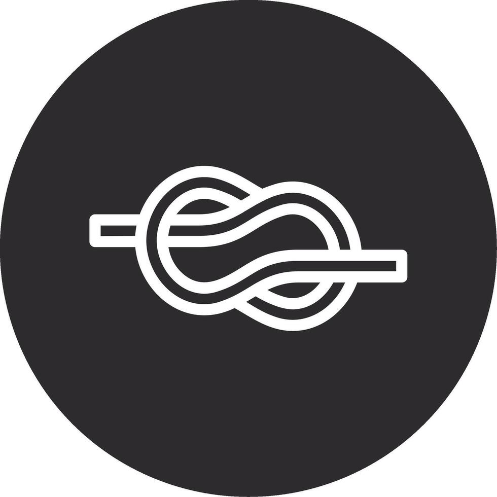 Nautical knot Inverted Icon vector