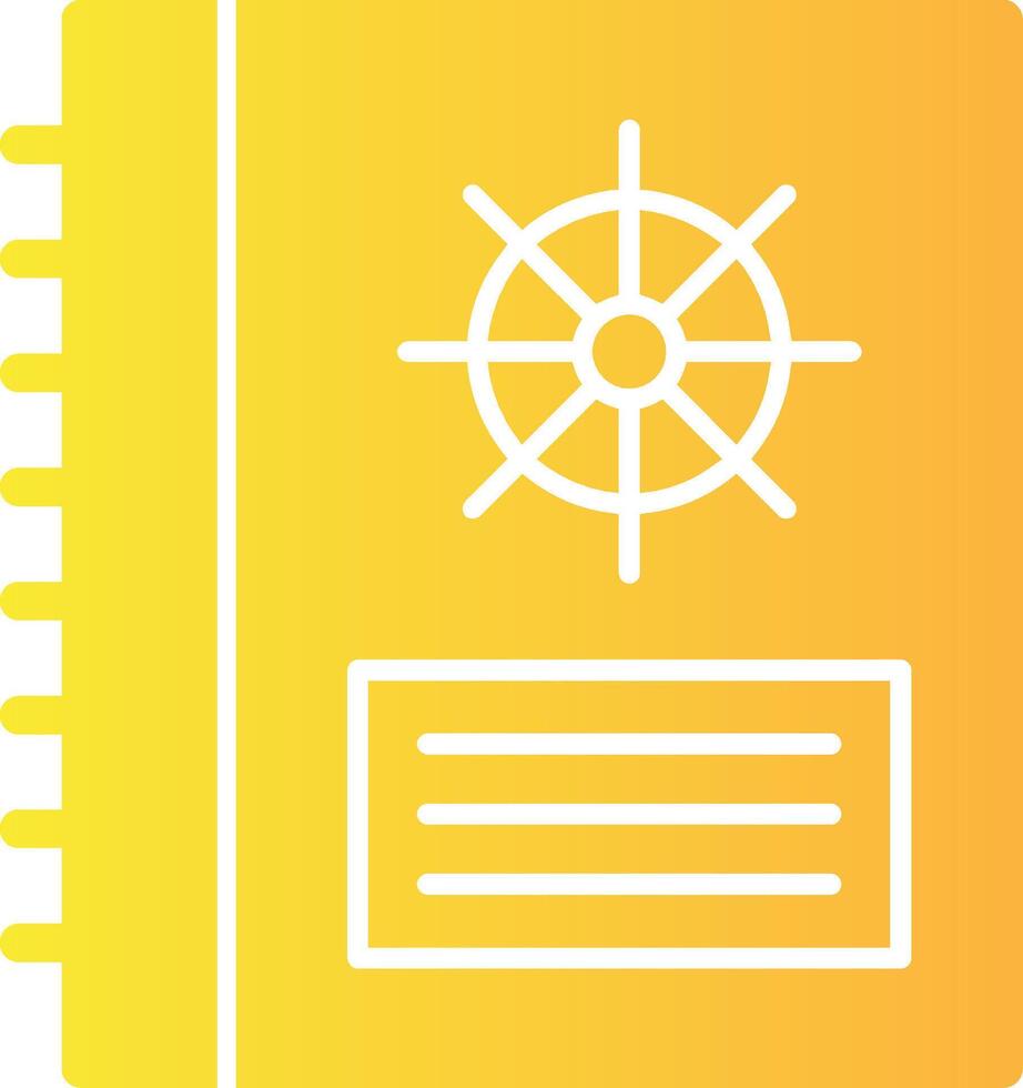 Captain-s logbook Solid Multi Gradient Icon vector