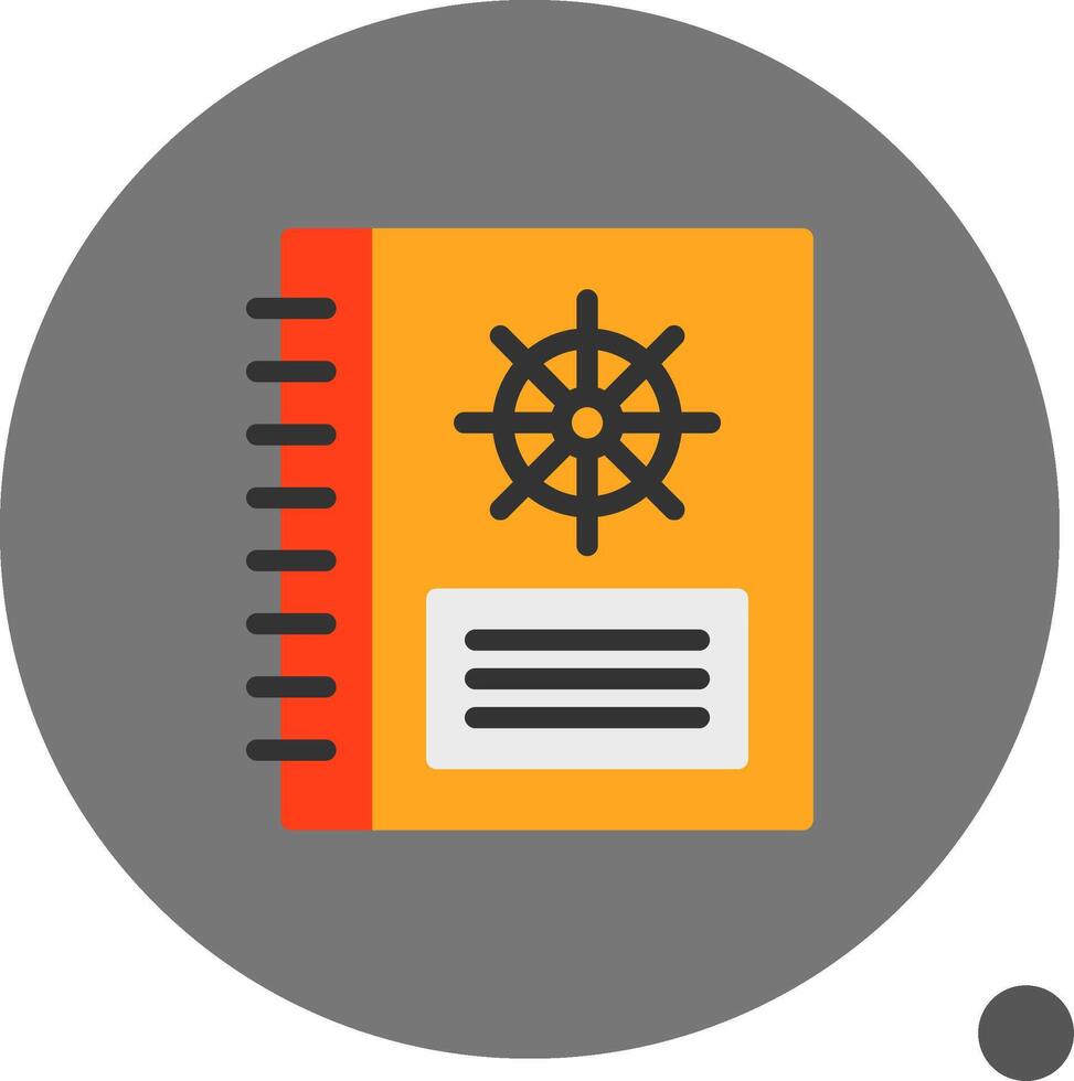 Captain-s logbook Flat Shadow Icon vector