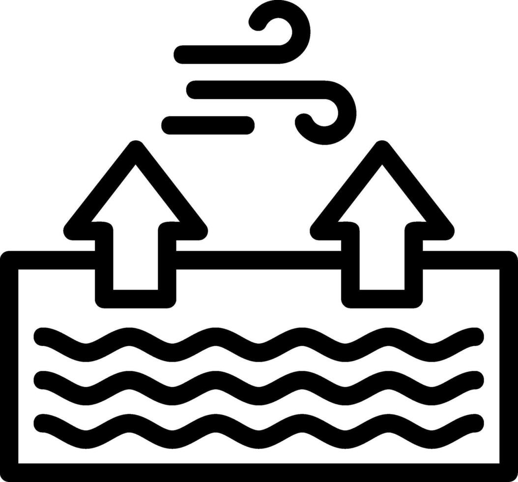 Tide Line Icon vector