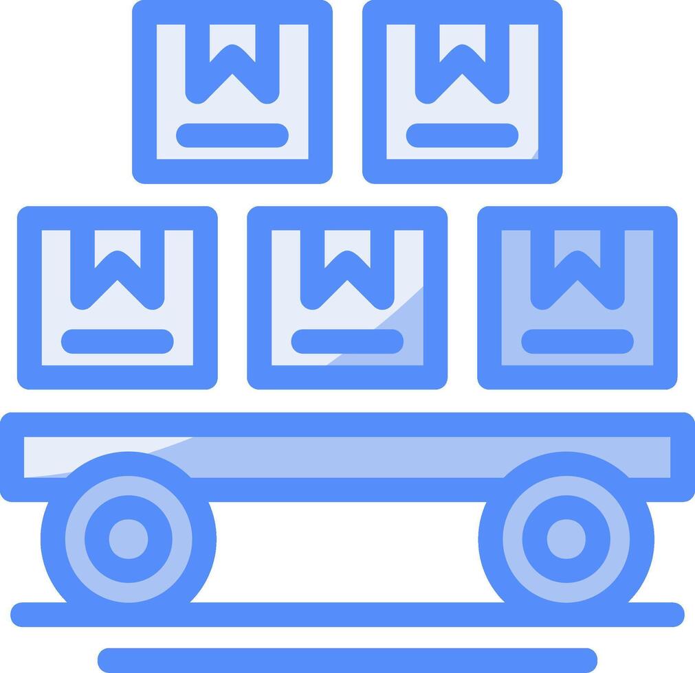 Logistics Line Filled Blue Icon vector