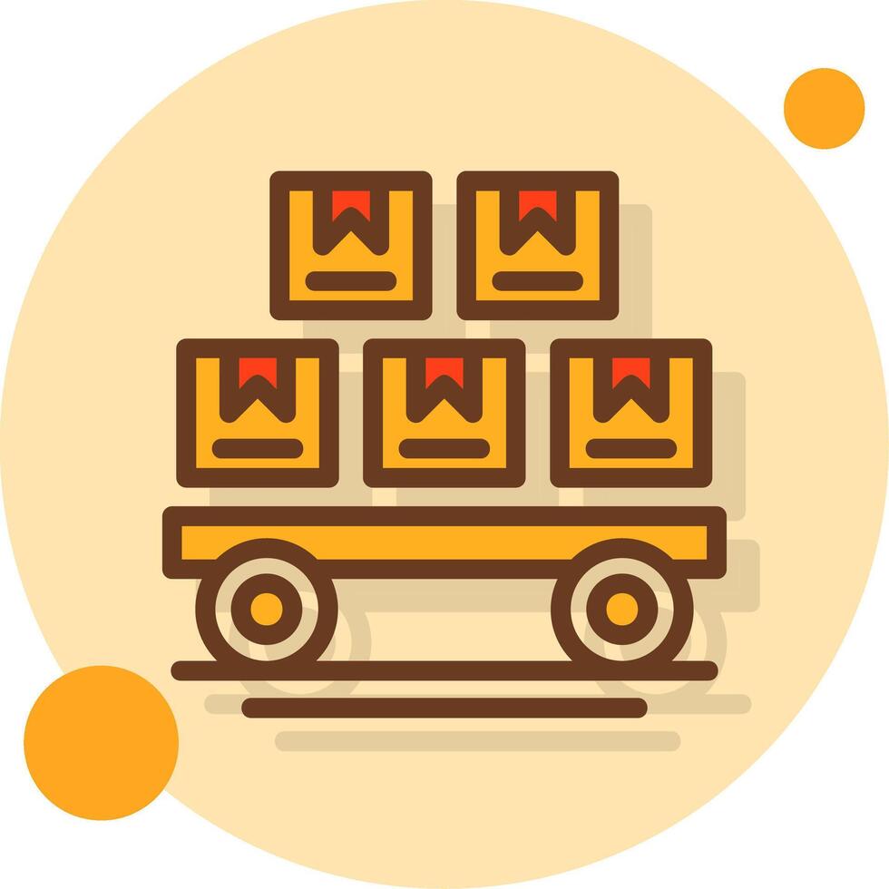 Logistics Filled Shadow Circle Icon vector