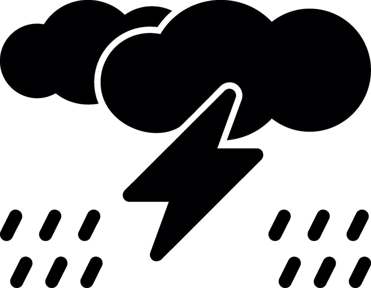 Storm Glyph Icon vector
