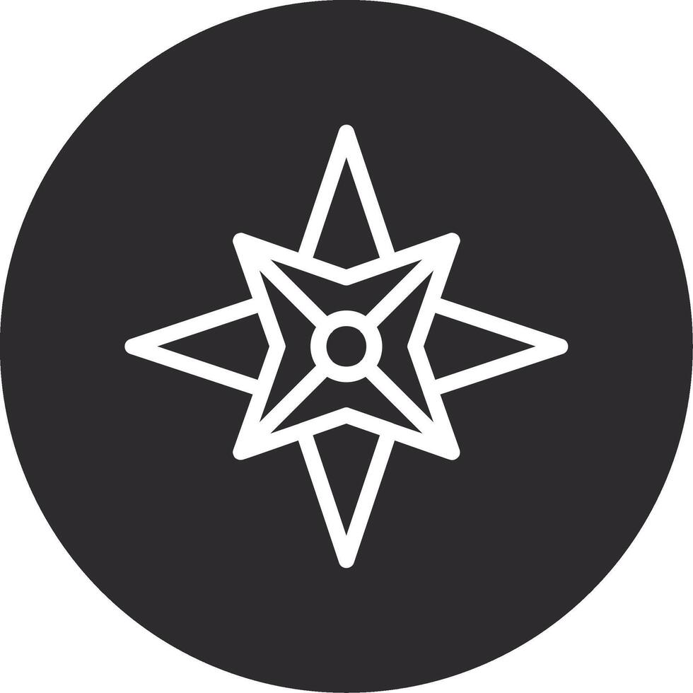 Nautical star Inverted Icon vector