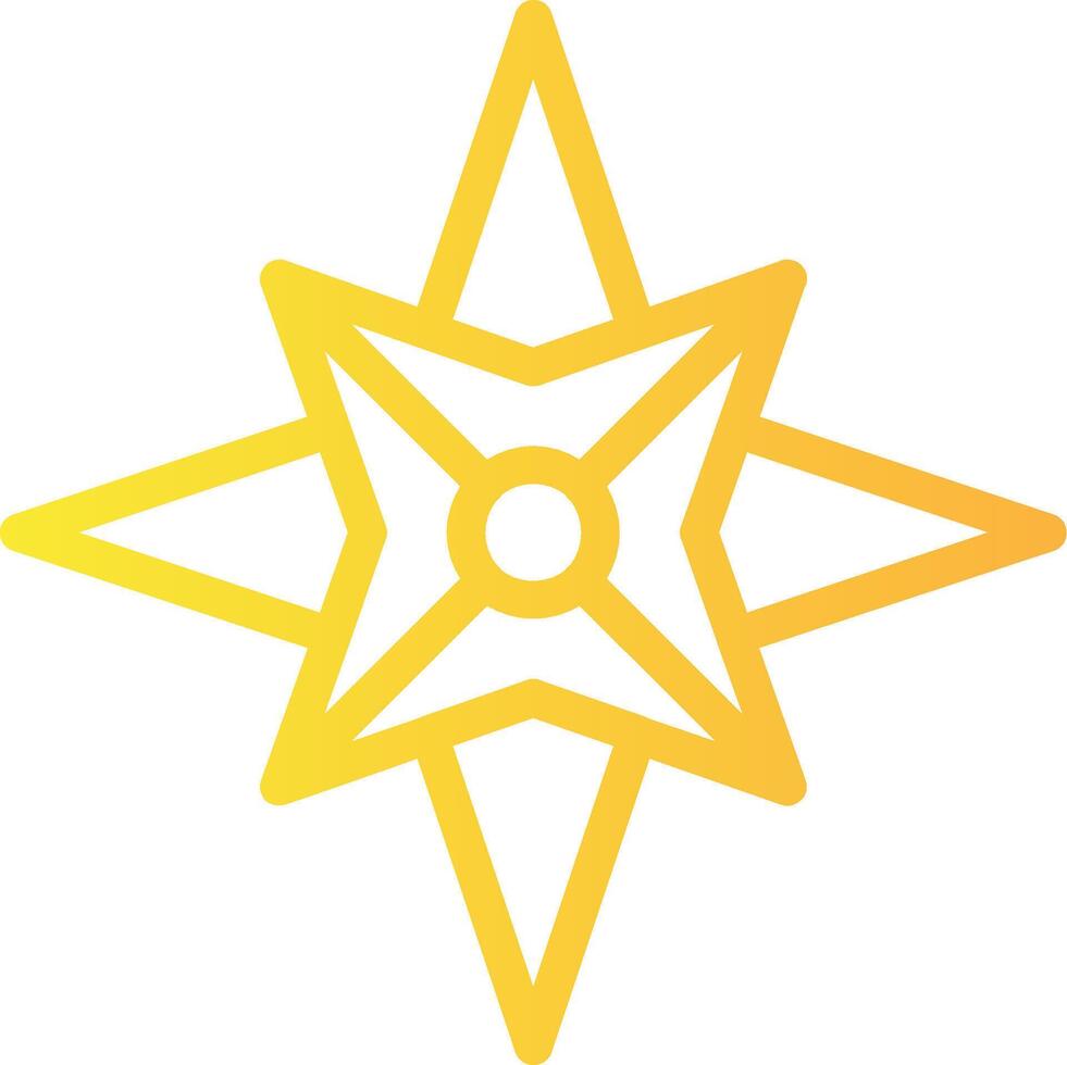 Nautical star Linear Gradient Icon vector