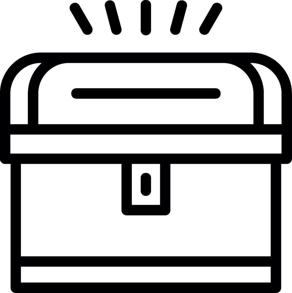 Treasure chest Line Icon vector