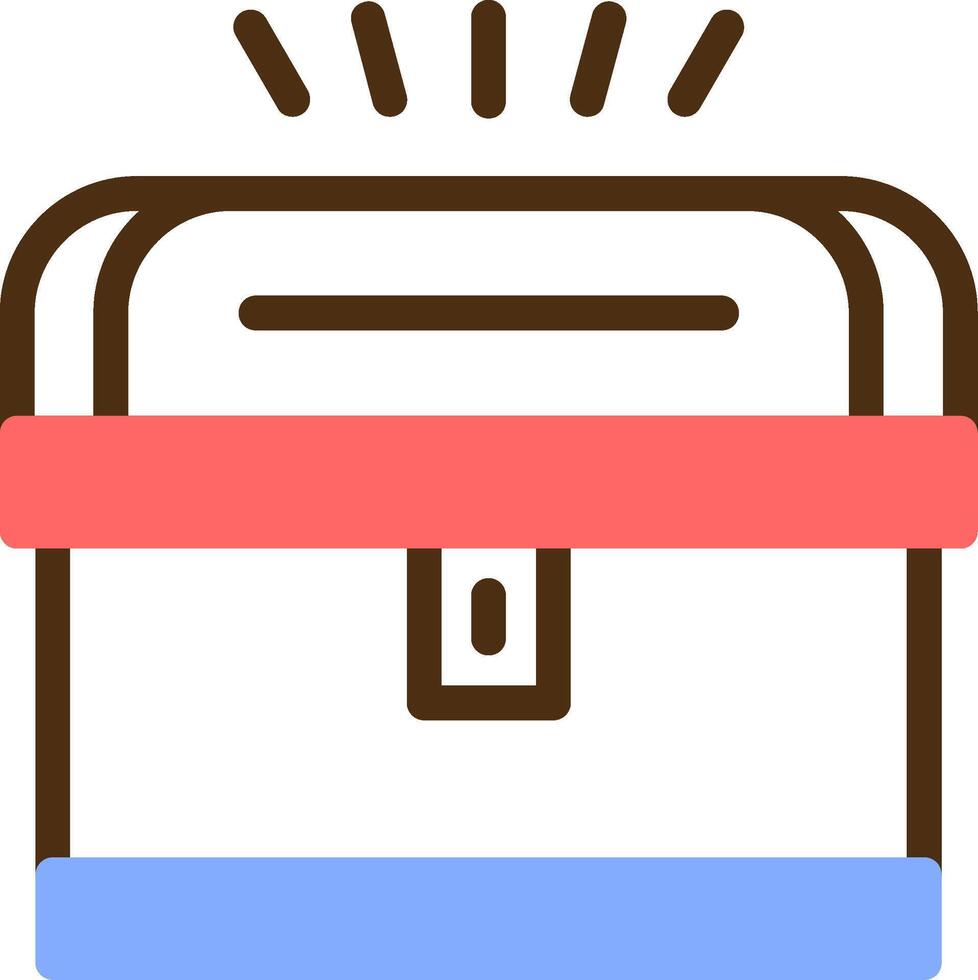 Treasure chest Color Filled Icon vector