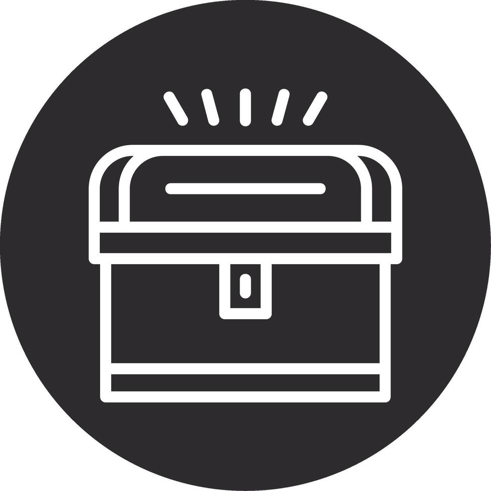 Treasure chest Inverted Icon vector
