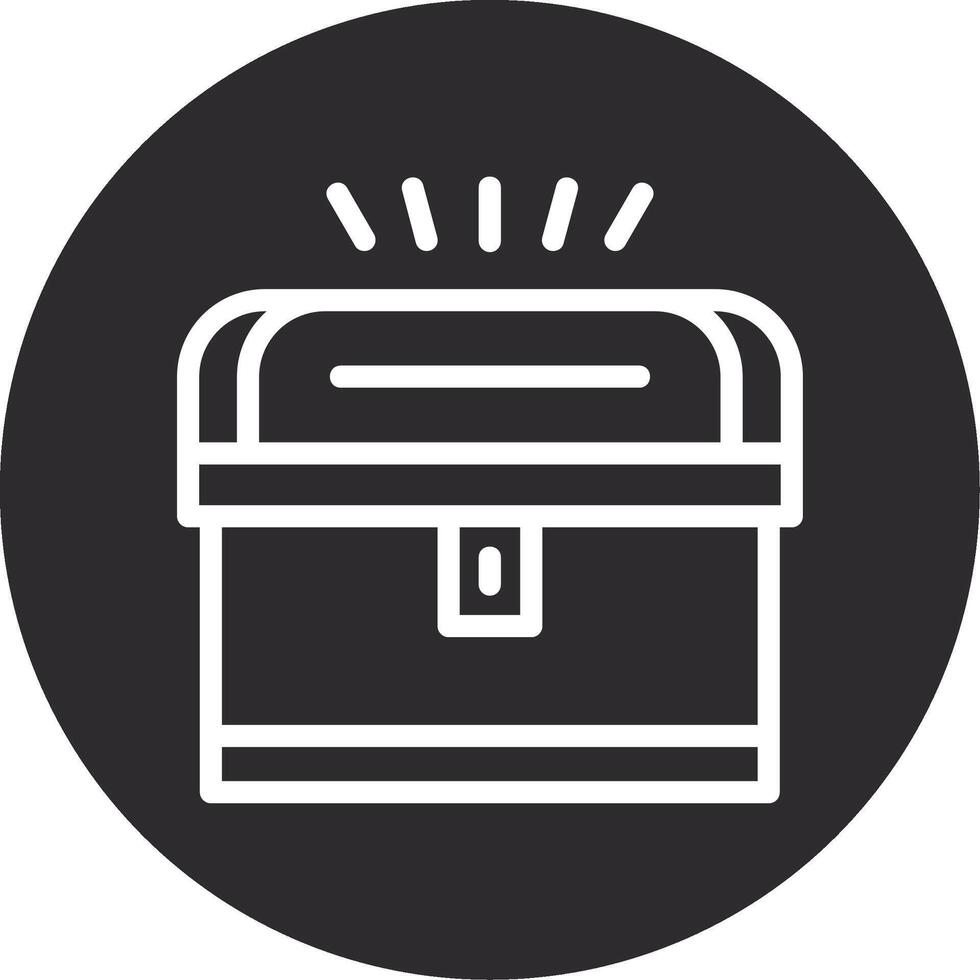 Treasure chest Inverted Icon vector