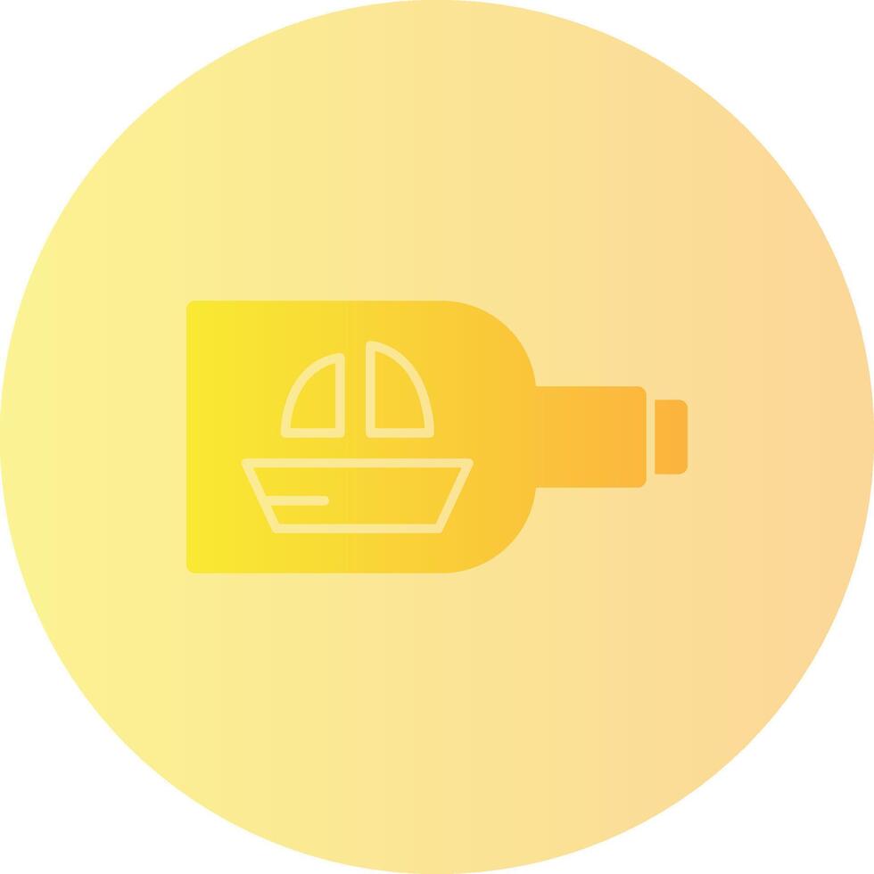 Ship in a bottle Gradient Circle Icon vector