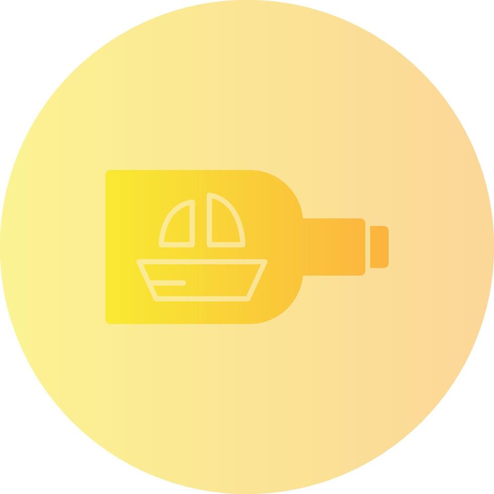 Ship in a bottle Gradient Circle Icon vector