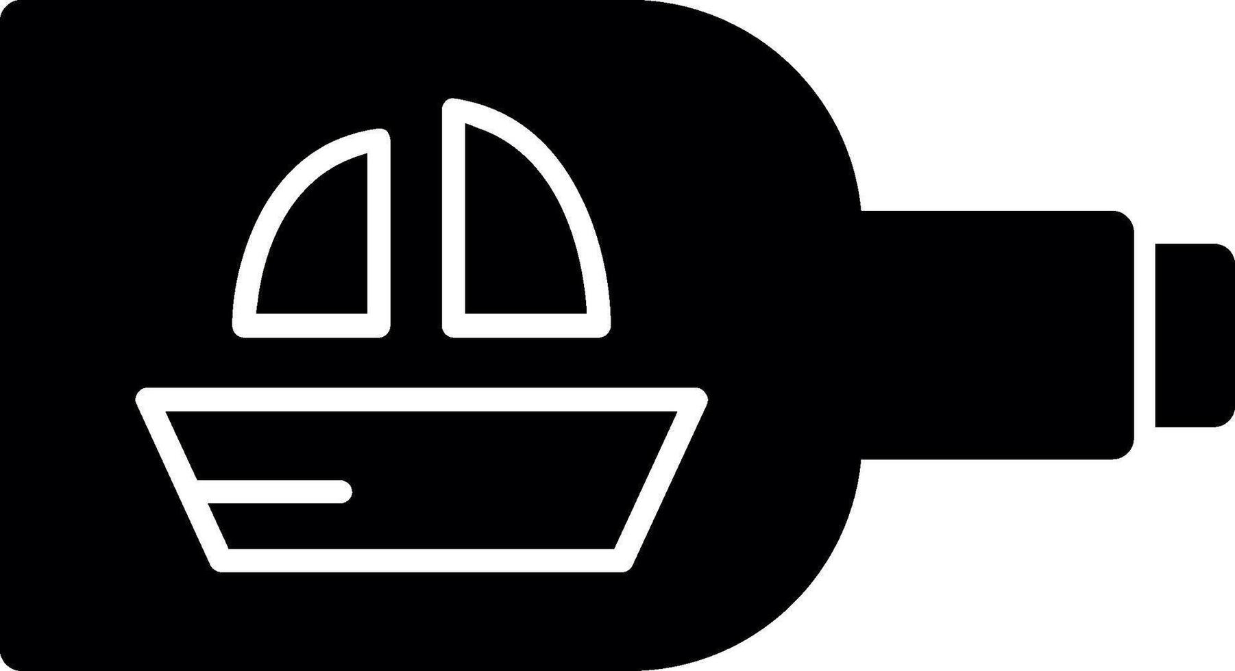 Ship in a bottle Glyph Icon vector