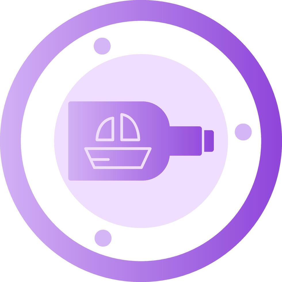 Ship in a bottle Glyph Gradient Icon vector