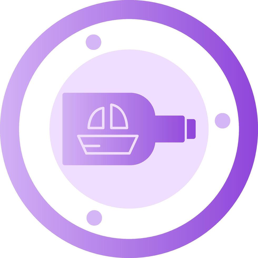 Ship in a bottle Glyph Gradient Icon vector