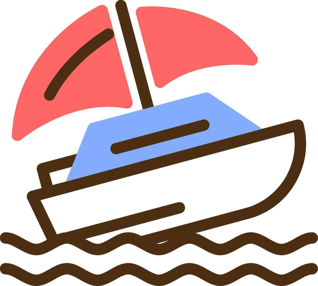 Shipwreck Color Filled Icon vector