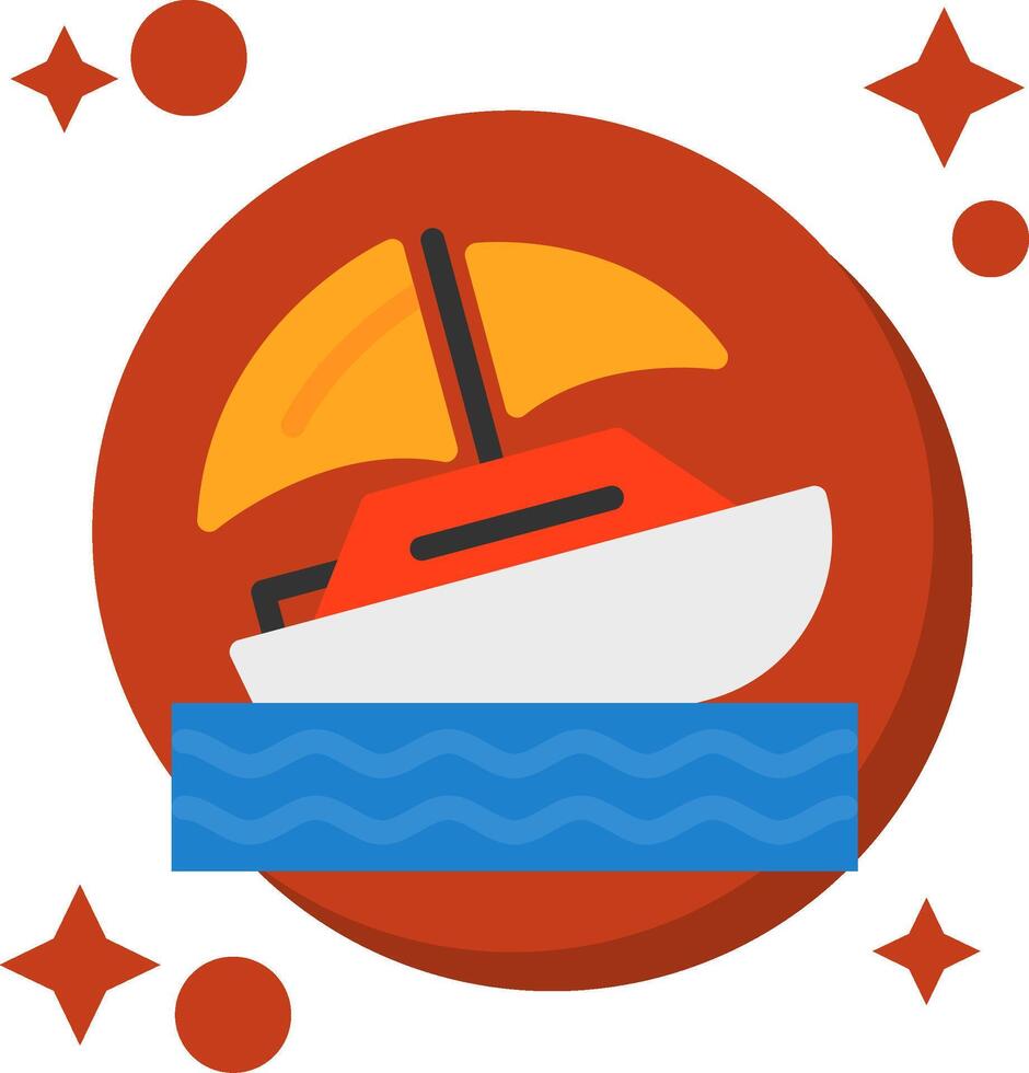 Shipwreck Tailed Color Icon vector