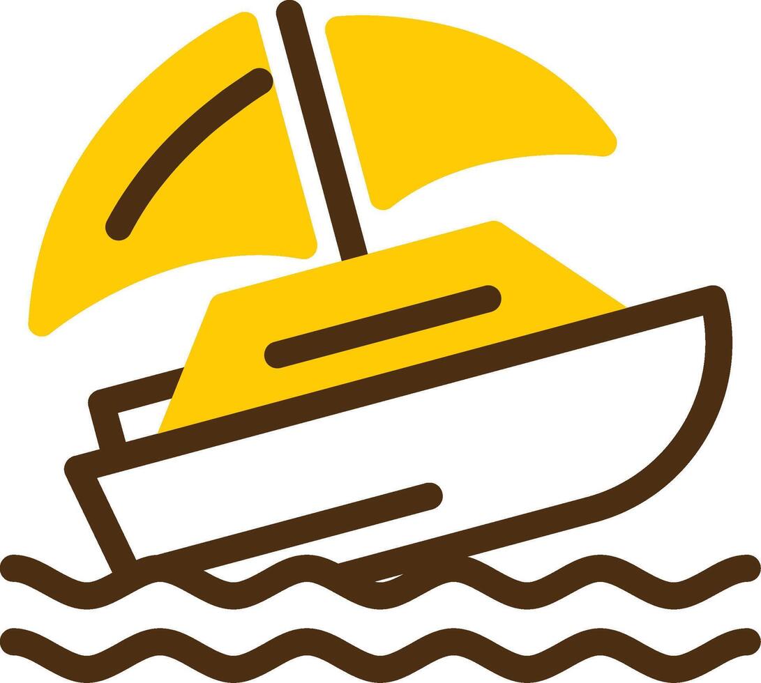 Shipwreck Yellow Lieanr Circle Icon vector