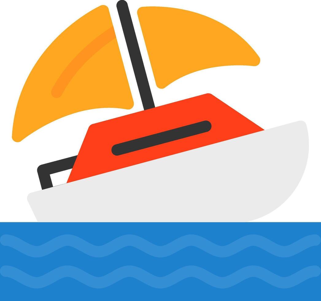 Shipwreck Flat Icon vector