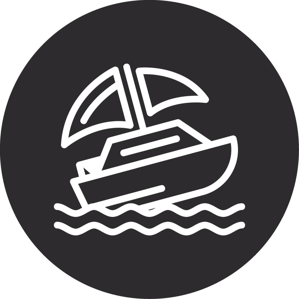 Shipwreck Inverted Icon vector