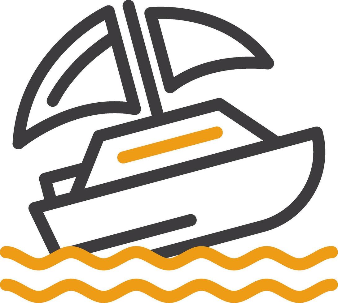 Shipwreck Line Circle Icon vector