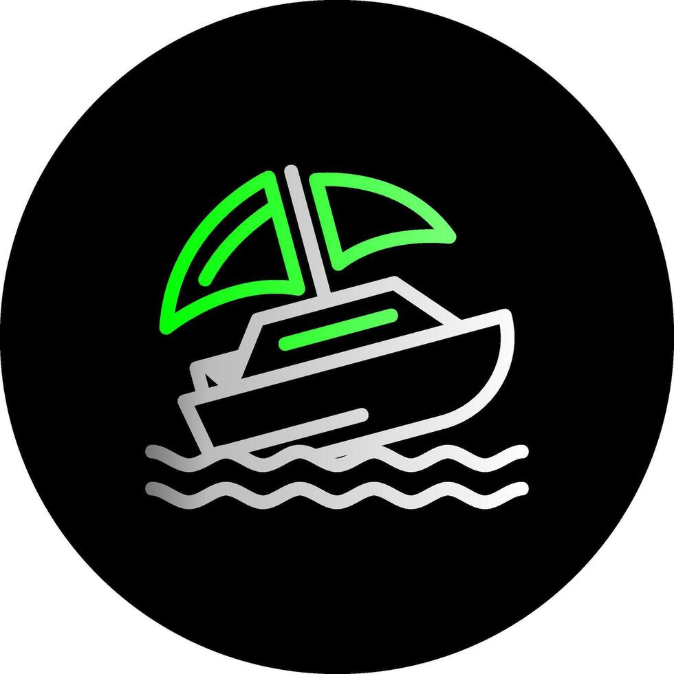 Shipwreck Dual Gradient Circle Icon vector