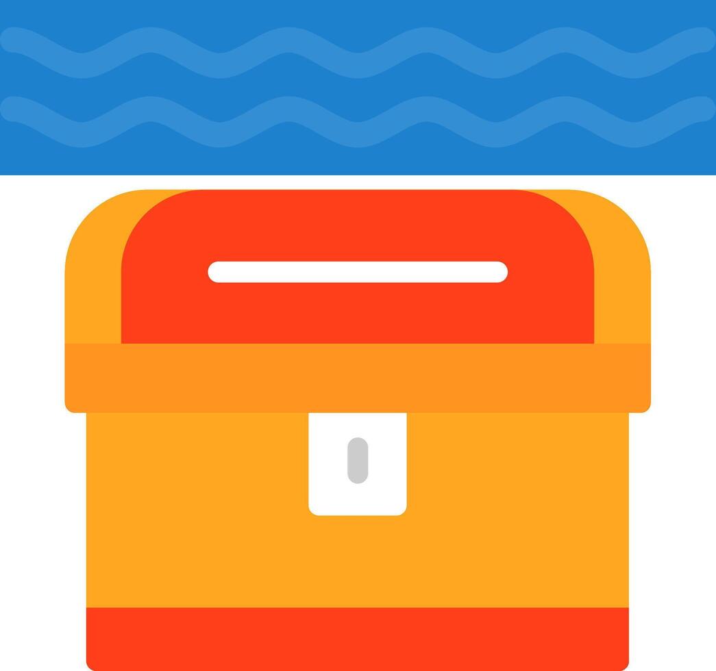 Underwater treasure Flat Icon vector