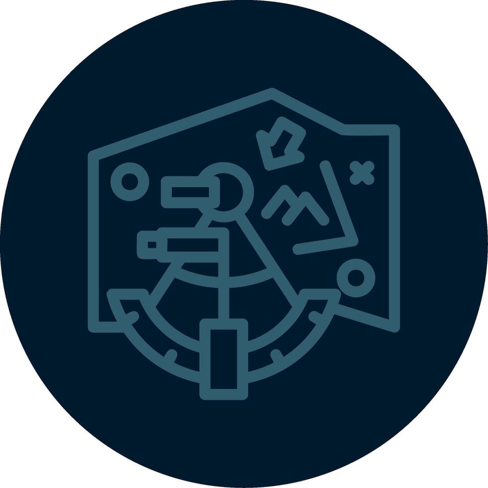 Navigation tools Line Multi color Icon vector