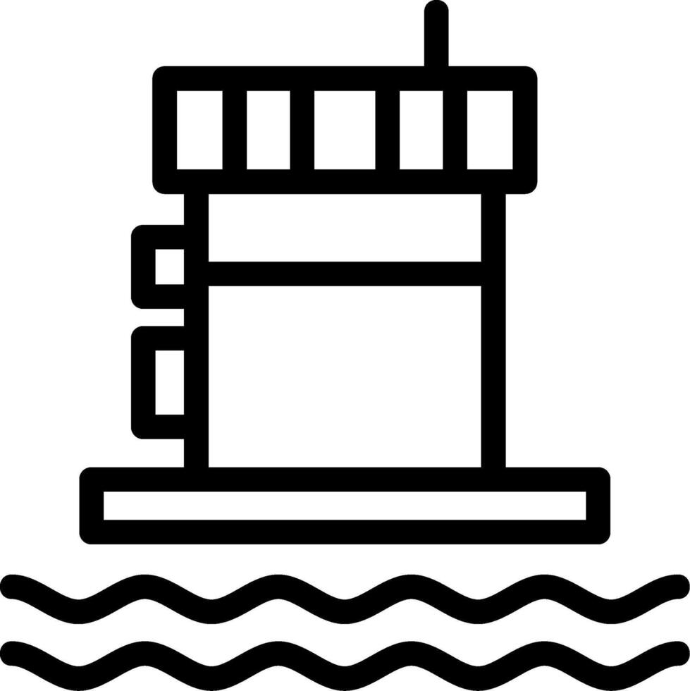 Navigation beacon Line Icon vector
