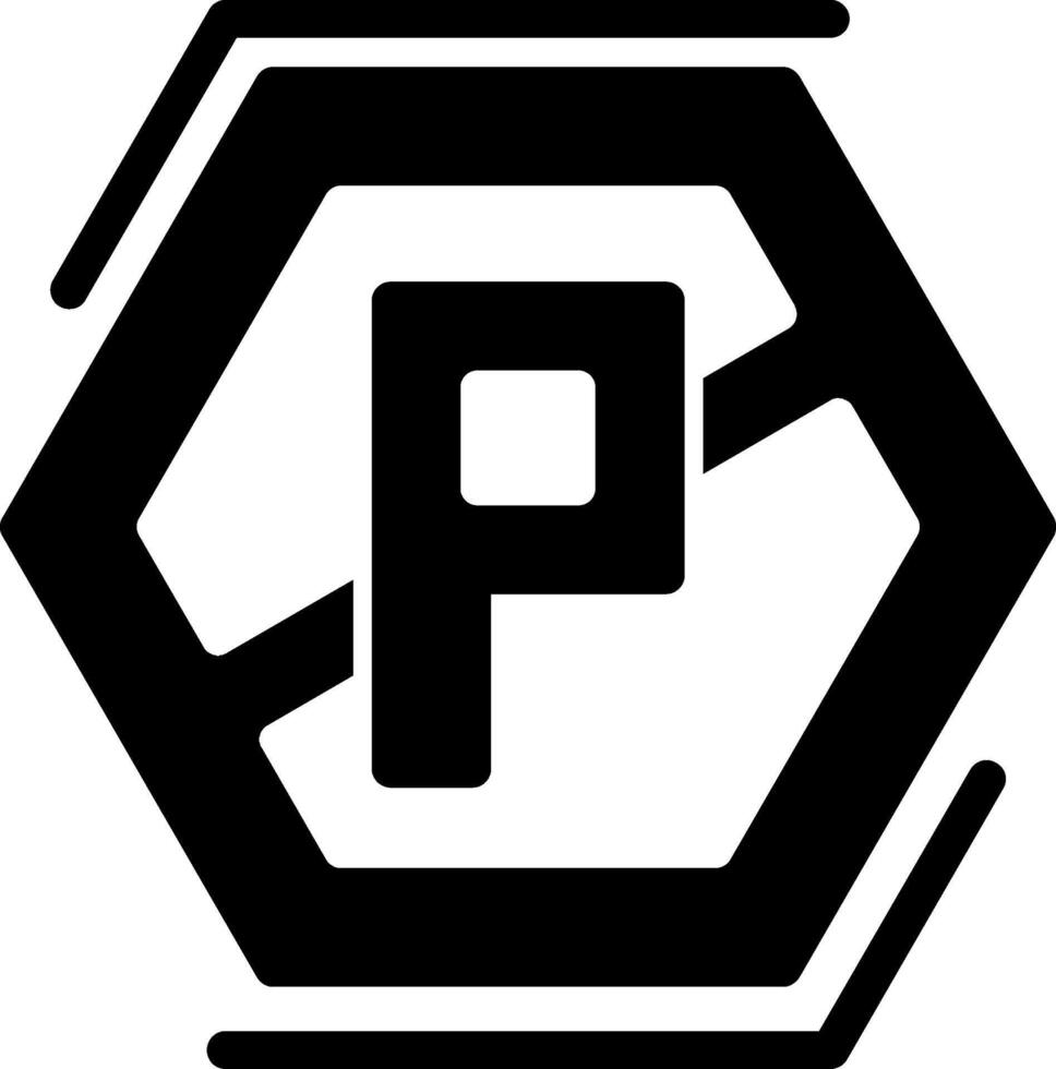 No parking Glyph Icon vector