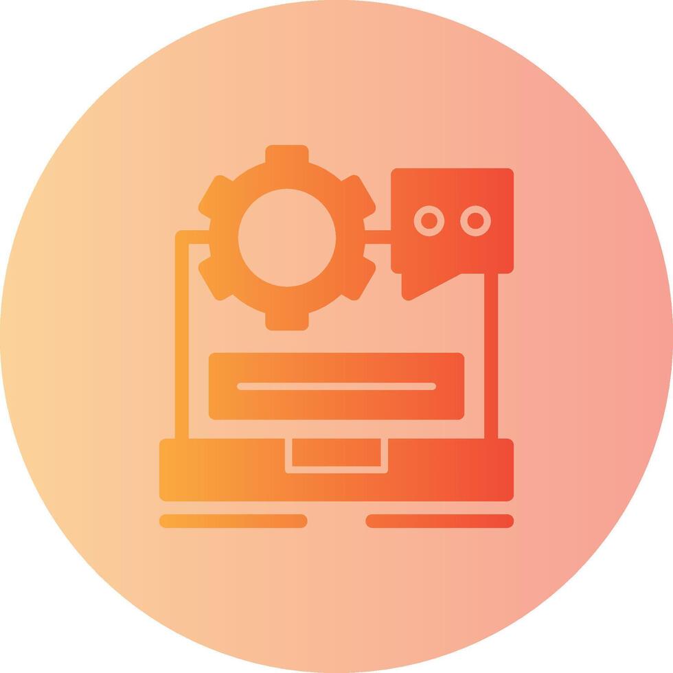 Helpdesk Gradient Circle Icon vector