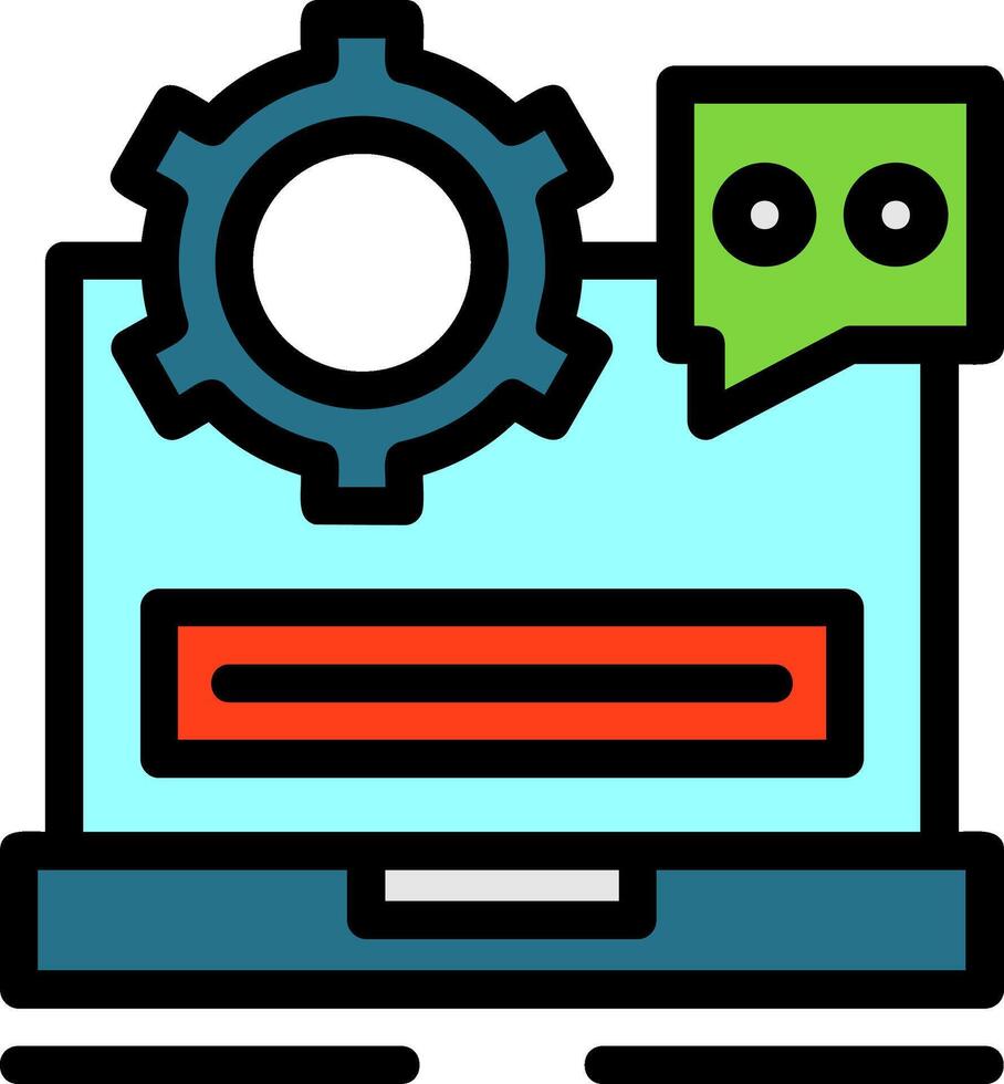 Helpdesk Line Filled Icon vector